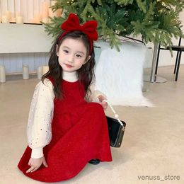 Girl's Dresses 2024 Autumn Winter Baby Girls Clothing Outfits Toddler T-Shirt+ Dress Suits for Girls Christmas Birthday Clothes Sets