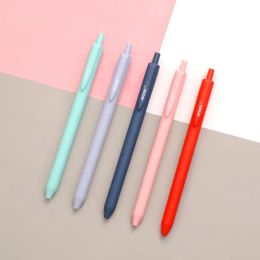 wholesale JIANWU 5pcsset Morandi Gel Pen Needle Pen Press Simple and Quickdrying for Students journal Kawaii School Supplies ZZ