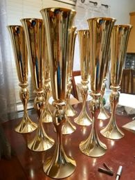 56cm/100cmの高さ）新しいスタイルのゴールドメンタルロードリードウェディング花瓶結婚式のテーブルセンターピースイベントパーティーフラワーラックホームデコレーション