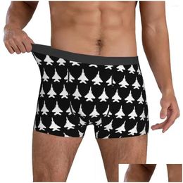 Underpants F-15 Fighter Underwear Aircraft Contour 3D Pouch Quality Trunk Custom Diy Boxer Brief Funny Males Panties Big Size Drop Del Dhydx