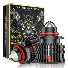 Automotive Laser Led Fog Light Headlight Bulb Lens H8 H11 9005 9006 HB3 HB4 White Yellow 60W 20000LM Canbus Auto Motorcycle
