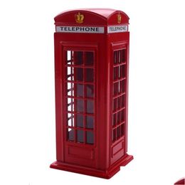 Other Toys Metal Red British English London Telephone Booth Bank Coin Saving Pot Piggy Phone Box 140X60X60Mm 230403 Drop Delivery Dhdeq