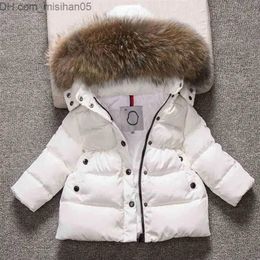 Coat Down Coat Kids Snowsuit Hooded Boys Winter Coat Snow Wear Down Cotton Thermal children winter Outwear Parkas Fur Collar 413T 2109