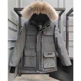 QARD Mens Canadian Jacket Winter Down Jackets Thick Warm Men Parkas Clothes Outdoor Fashion Keeping Couple Live Broadcast Coat Women Gooses