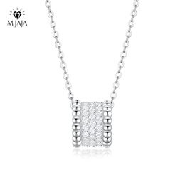 M JAJA Real Necklace for Women 925 Sterling Silver Chain Gemstone D Colour VVS1 Lab Diamond Vintage Pendant Jewellery 231222