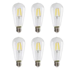 E27 ST64 LED Bulbs Vintage LED Filament Bulb Retro Lights 2W 4W 6W 8W Warm White AC110-240V3187