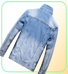 Mens Tracksuits Simple Design Men039s 2 Piece Set Spring Autumn Light Blue Long Sleeve Denim Jacket and Jeans Fashion Slim Soli1466424