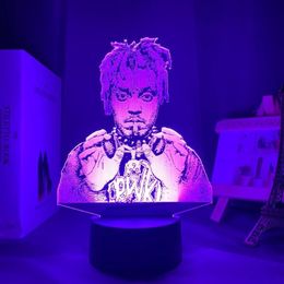 Night Lights 3d Lamp Juice WRLD Led Light For Home Decoration Colourful Nightlight Gift Fans Drop1817