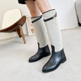 Luxury Knee Boots Designer Classicl Knight Boots New Women Boots Back Chain Long Boots Over The Knee Fashion Versatile Genuine Leather Boots Top Quality