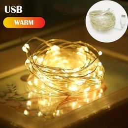 3.2ft Fairy Light New Year LED Christmas Light Waterproof Copper Wire String Light For Wedding Garland Party Curtain Light