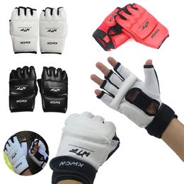 Half Finger Fight Boxing Gloves Mitts Sanda Karate Sandbag TKD Protector For Boxeo MMA Muay Thai Kick Training 231222