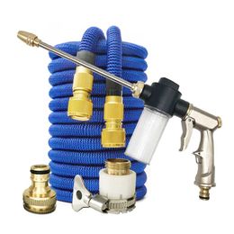 Equipments Garden Hose Magic Water Pipe Gun Car Wash Nozzle With Foam Pot 210626