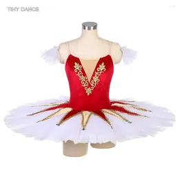 Stage Wear Stretch Velvet Professional Ballet Dance Tutu With Layer Of Stiff Tulle Ballerina Dress Pancake Performance Costumes BLL061