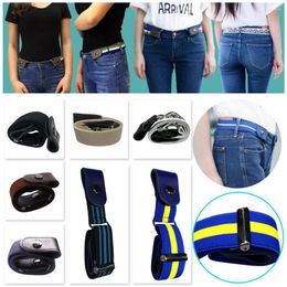 Belts Xmas Gift Buckle- Women Men Elastic Belt For Jeans No Bulge Hassle