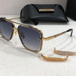 luxury Designer sunglasses mens special sunglasses for women Shield pure Detachable metal cover oculos sol male large uv TOP high 262E