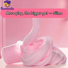 3pcs Antistress Toys for Slime Fluffy foaming gel Air Dry 100 times Clay macaroon Super Light Soft nontonian fluid 231221