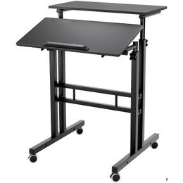 Other Furniture 23 6 Inches Adjustable Laptop Desk Table Portable Computer Stand Cart Tray Oak Drop Delivery Home Garden Dhiy8