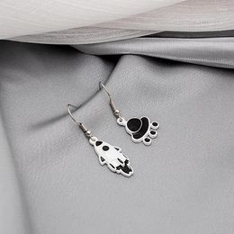 Dangle Earrings VSnow Exquisite Asymmetric Black White Spaceship Rocket Earring For Women Fairy Spray Metal Jewellery Accessories