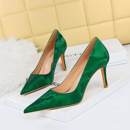 Dress Shoes BIGTREE European And American Style Banquet Sexy Pedicure Stiletto Pumps With Pointed Toe Heels