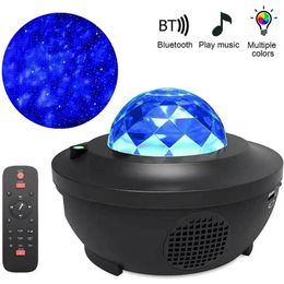 Colourful Starry Sky Projector Blueteeth USB Voice Control Music Player LED Night Light Romantic Projection Lamp Birthday Gift246h