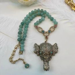 Pendant Necklaces Timeless Wonder Retro Zircon Geo Elephant Necklace For Women Designer Jewellery Luxury Runway Trendy Punk Mediaeval Top 4226