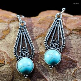 Dangle Earrings Vintage Green Stone Crochet Trendy 2023 Anniversary Drop For Women Antique Jewelry Earring Wholesale M054