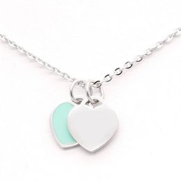 Heart pendant necklaces for women fashion love necklace Jewellery womens couple gift Double Style Luxury Designer Wedding Party Acce270K