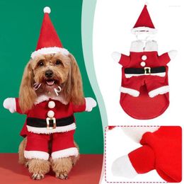Dog Apparel Christmas Costume Clothes For Pet Winter Dogs Cats Thickened Hooded Coat Jackets Puppy Xmas Pets Chihuahua Yorkie Outfit