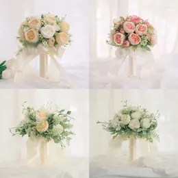 Decorative Flowers 1pcs Korean Style Artificial Flower Bride Bridesmaid Wedding Bouquet Ornaments Pography Decor Accessories Gift