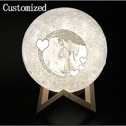 Luci da tavolo a LED personalizzate Light Night Light Night Simple Lighting Innoor Living Lampad Lampada Custom Creatività Regalo di compleanno del matrimonio Cu274T