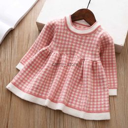 Girl's Dresses children winter Dress for Girls baby underwear dress kids autumn knitted Clothes thick Dresses teen high quality Christmas ClothL231222