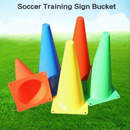 23cm bucket football training equipment basketball team marker cone 231221