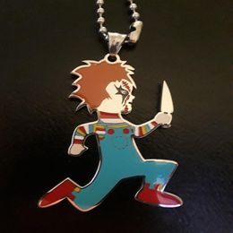 Large Juggalo Chucky Charm 2 1 2 in ICP Insane Clown Posse 30 ball necklace stainless steel high polished Jewellery Accept per226g