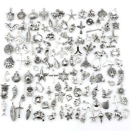 Mix Charms 120pcs Vintage Antique Silver Mini Life Alloy Pendant DIY Jewelry Making177N