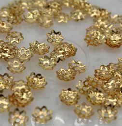 5000pcslot 6mm 5 colors Silvergold Plated Flower Caps Spacer For Beads end findings9315842