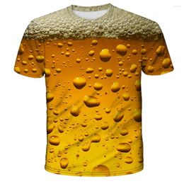 Men's T Shirts 2023 T-Shirt 3d Printed Beer Shirt For Men Funny Casual Summer Streetwear Unisex Tshirt Top Clothing