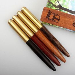 Luxury Caneta Wood Rollerball Metal Gold Accessories Ball Gel Pen Office Stationery Signature Pens