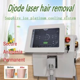 Sapphire Ice Platinum Cooling System Diode Laser Hair Removal Device High-Tech 3 Wavelengths Suitable For All Skin Colors Safe Painless Forever