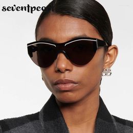 Sunglasses Ski Cat Eye Women 2023 Designer Fashion Cateye Sun Glasses For Men Trend One Piece Sunglass Unisex