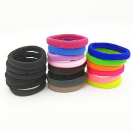 Whole 100 Pcs Size 5cm Coloured Hair Rubber Hair Bands Elastics Accessories Hair Tie Gum289l