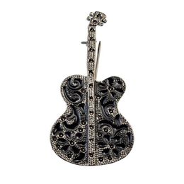 Whole- Fashion Broches Guitar man Brooch Musical Instrument Brooches Corsage Dress Gift Accessory Unisex Brooch1991