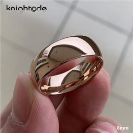 Classic Rose Gold Tungsten Wedding Ring For Women Men Tungsten Carbide Engagement Band Dome Polished Finish 8mm 6mm Ring Y1119250Z