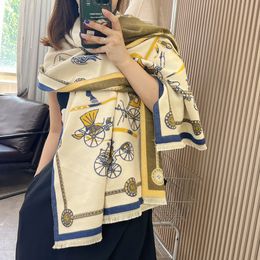 Designer Gril's Scarf Fashion Pure Cashmere Scarf Winter Men's Long Scarf Classic Pattern Embroidered Letter Women's Shawl echarpe silk scarf