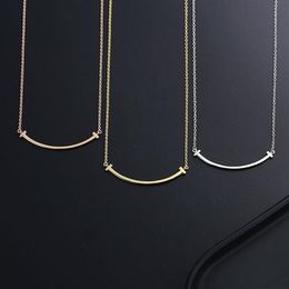 necklace designer jewellery necklaces womens luxury smile chain for women 925 silver gold Pendants Fashion Classic Engagement Jewe3349