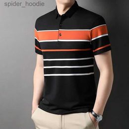 Men's Polos Top Grade Yarn-dyed Process Cotton Stripped Fashions Casual New Shirt For Men Summer Luxury Short Sle Tops Men Clothing L231222