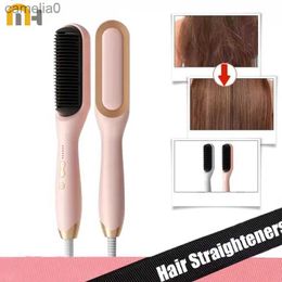 Hair Curlers Straighteners MinHuang Hair Dryer And Straightening Brush Heating Comb Straightener Fast Heating Anti-Scald Styler Tools For StraightenedL231222