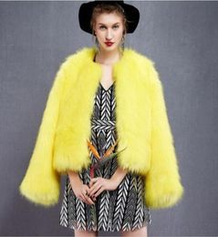 2020 new European and American new fashion ladies coats fur coats fox fur long women039s imitation fur coats6470306