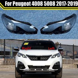 Car Headlight Cover for Peugeot 4008 5008 2017 2018 2019 Auto Headlamp Lampshade Lampcover Head Lamp Light Glass Lens Shell