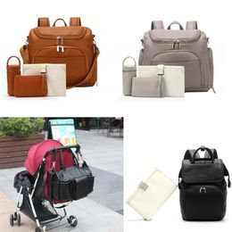 Bags 4 Types PU Leather Mommy Bag Large Capacity Backpack for Infant Baby Stroller with Changing Pad Nursing 220228