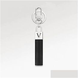 Keychains & Lanyards Luxury Designer Keychains Classic Car Key Chain Men Woman Portable Leather Fashion Pendant Ring Drop Delivery Fa Dh3G7